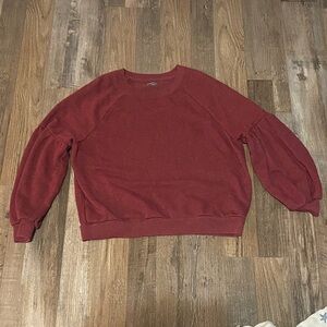 Aerie Women's Red Crew Neck Sweater